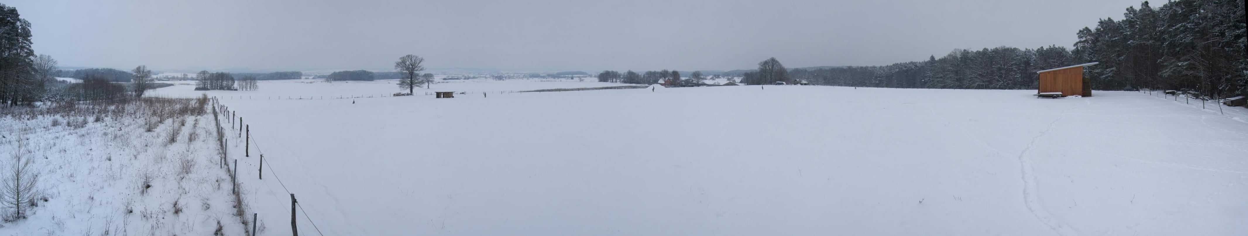 Panorama - Blick &uuml;ber das Aischtal im Winter